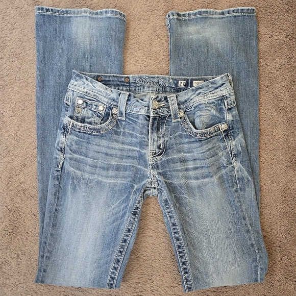 Miss Me Boot Cut Embellished Jeans 27 JE8018BX - Picture 3 of 5